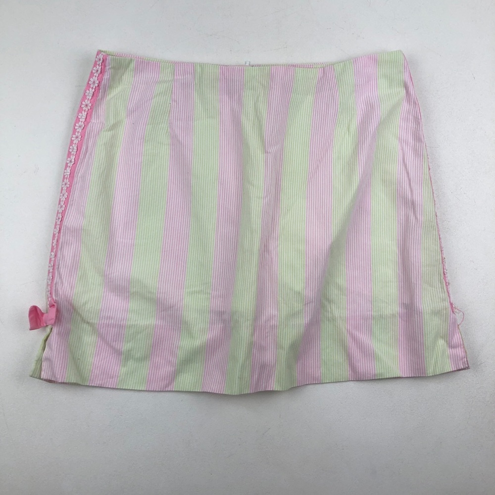 Vintage Lilly Pulitzer Seersucker Daisy Bow Skort